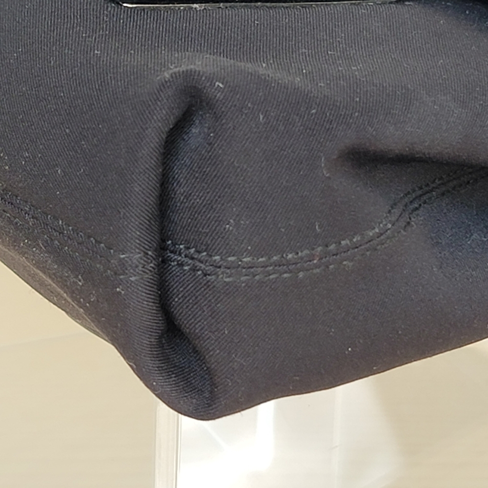 Salvatore Ferragamo Vintage Black Nylon Y2K 90s Double Handle Shoulder Bag Purse - Picture 7 of 17